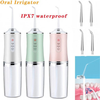 Irrigador dental recargable USB con 4 boquillas